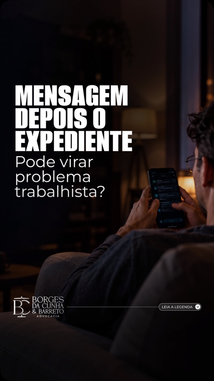 Mensagem depois do expediente pode virar problema trabalhista? WhatsApp e outras ferramentas facilitaram a comunicação empresarial, mas também…