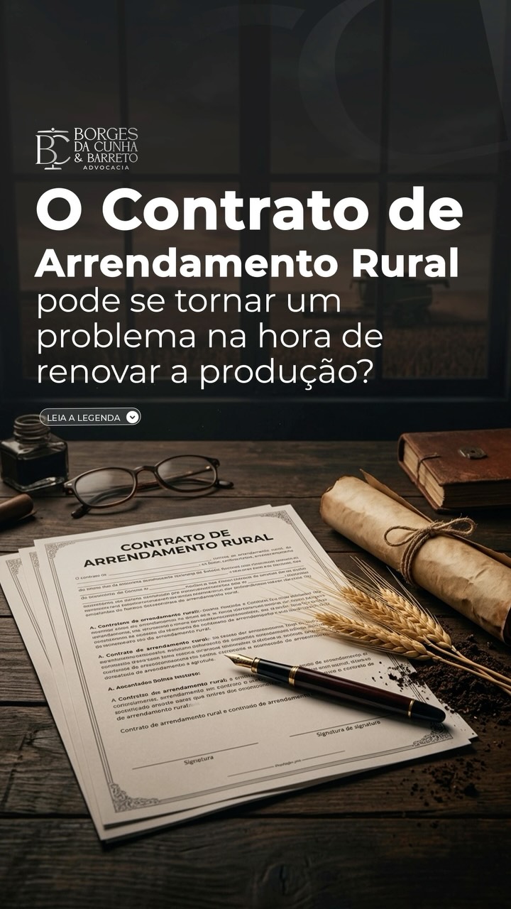 O contrato de arrendamento rural pode se tornar um problema na hora de renovar a produção? No agronegócio, a segurança jurídica é tão importante…